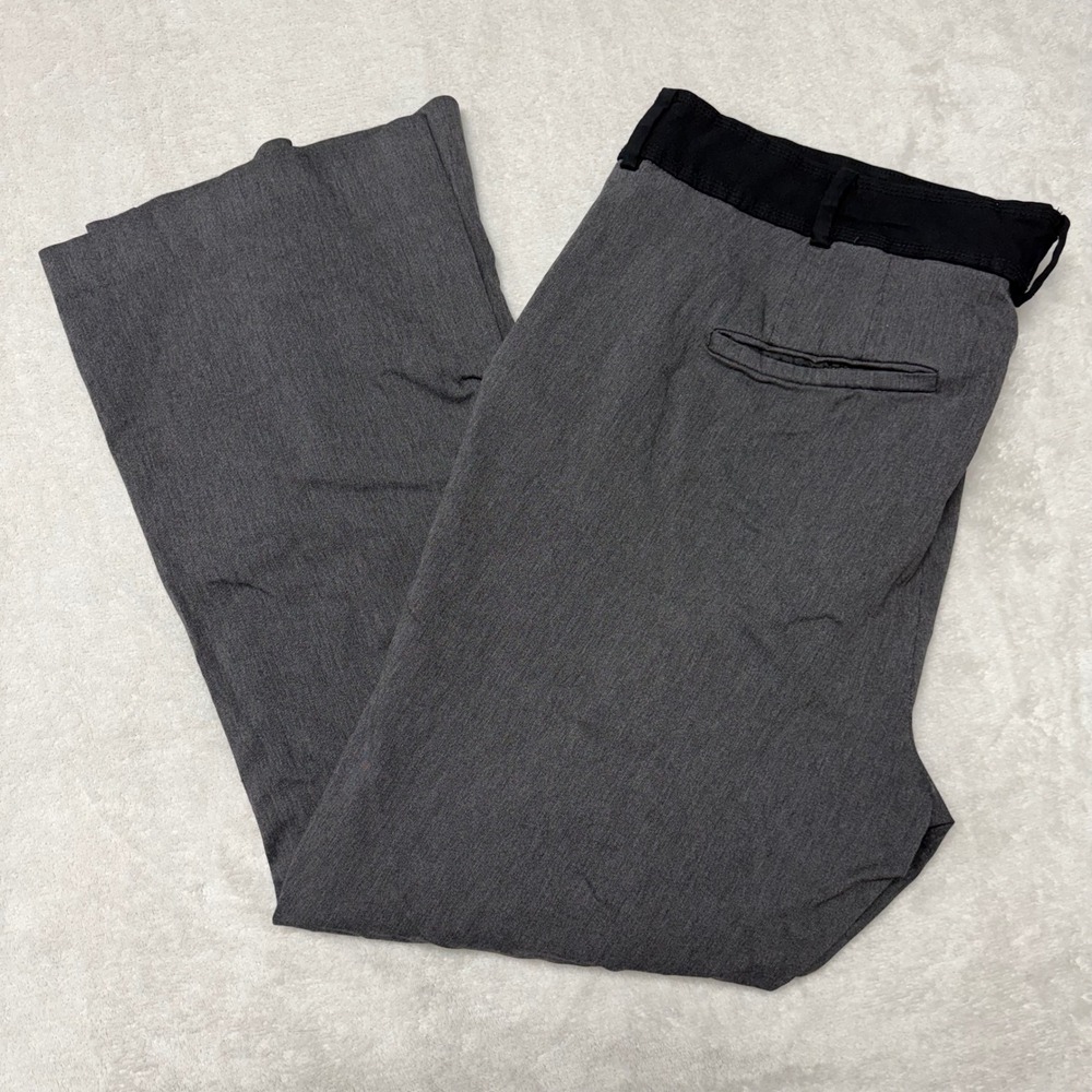 Lane Bryant Womens Gray Wide Leg Dress Pants Size 22 Regular Stretch Trousers